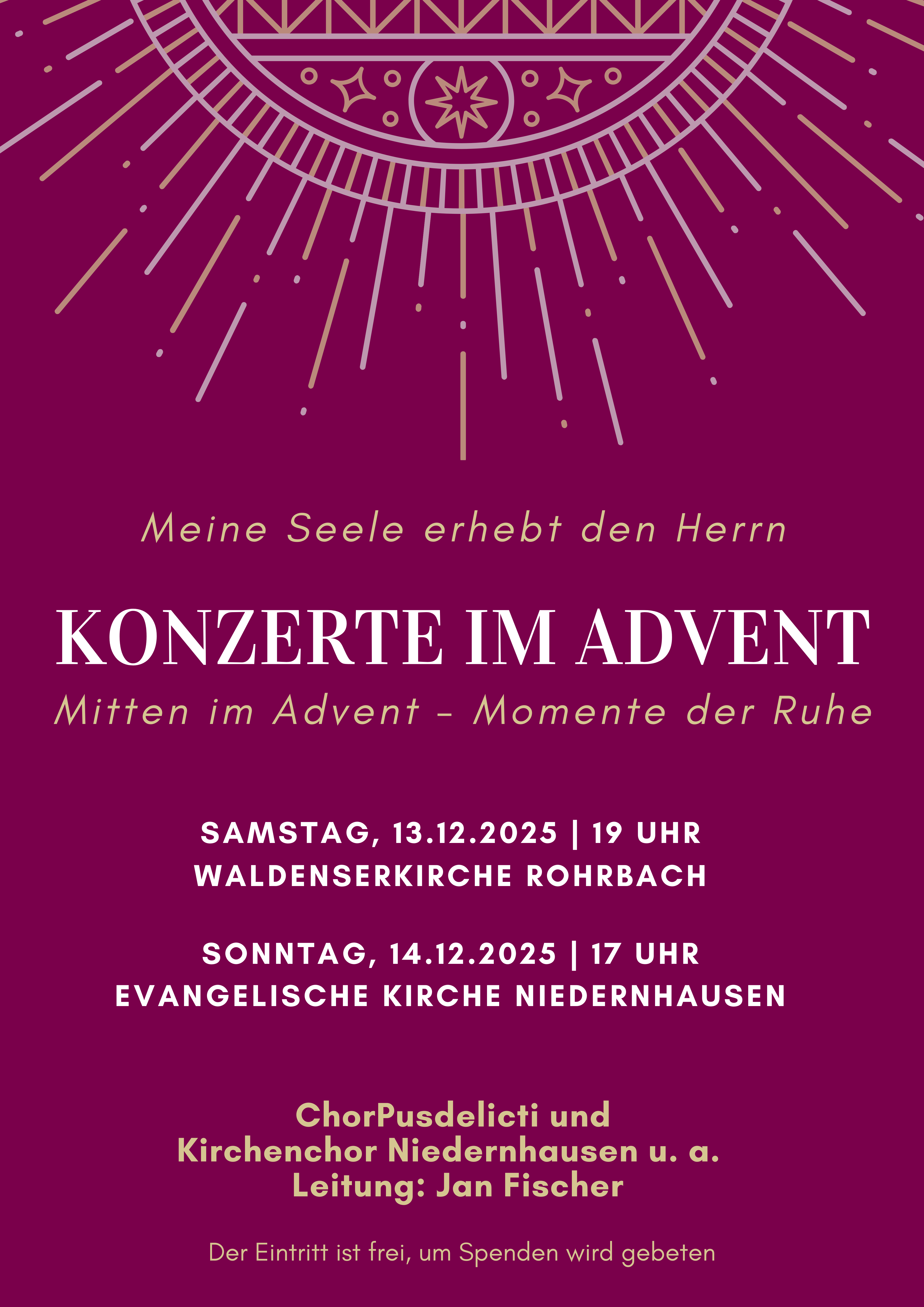 Plakat zum Adventskonzert 2025 Niedernhausen